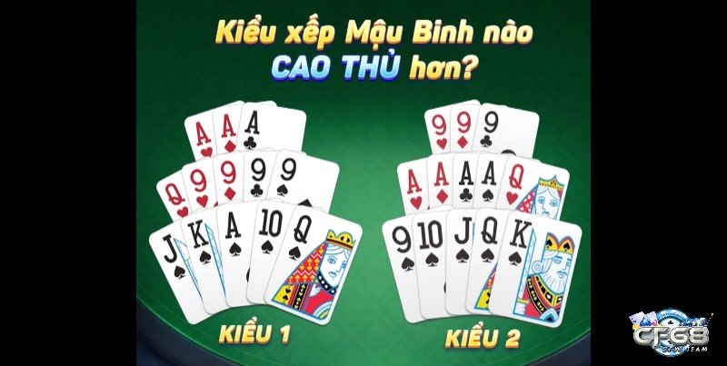 Sắp xếp các lá bài theo thứ tự từ nhỏ đến lớn