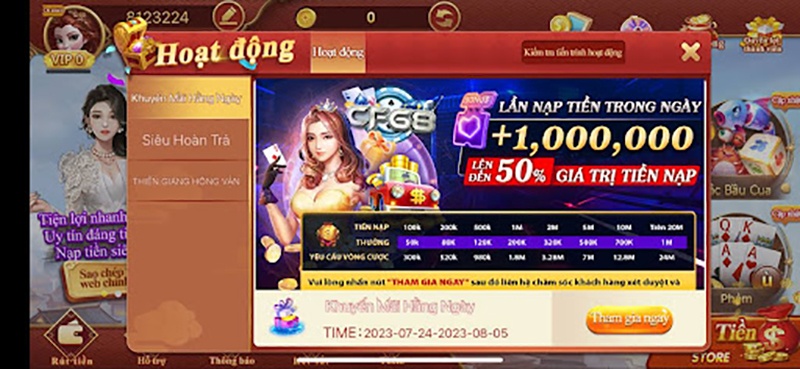 Nap lan dau CF68 - khuyến mãi ưu đãi hấp dẫn cho thành viên