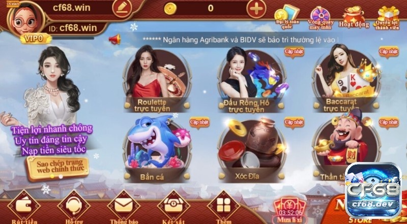 Nhan su kien CF68 cực hấp dẫn, đa dạng các phần quà khủng
