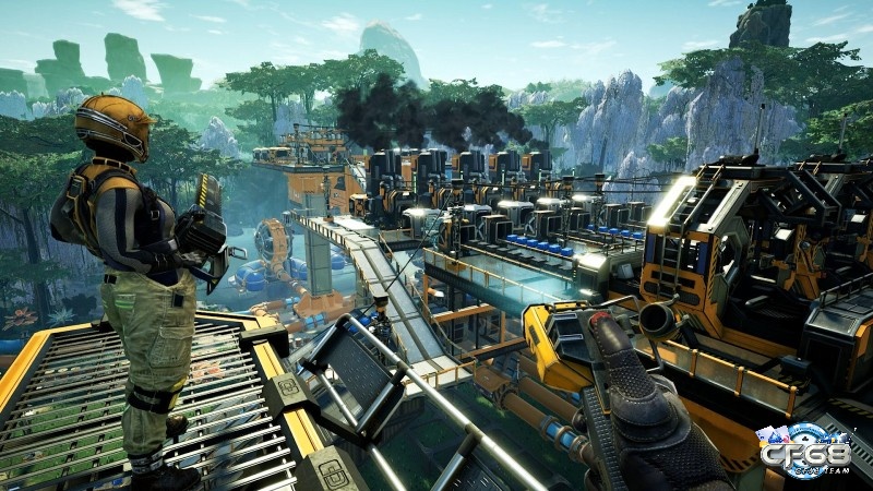 Game xây dựng và quản lý tài nguyên trên PC Satisfactory