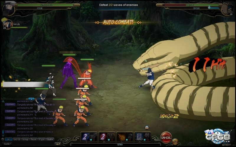 Naruto Online có đồ họa 2.5D đẹp mắt, nhân vật và kỹ năng quen thuộc trải nghiệm các trận chiến ninja đầy kịch tính